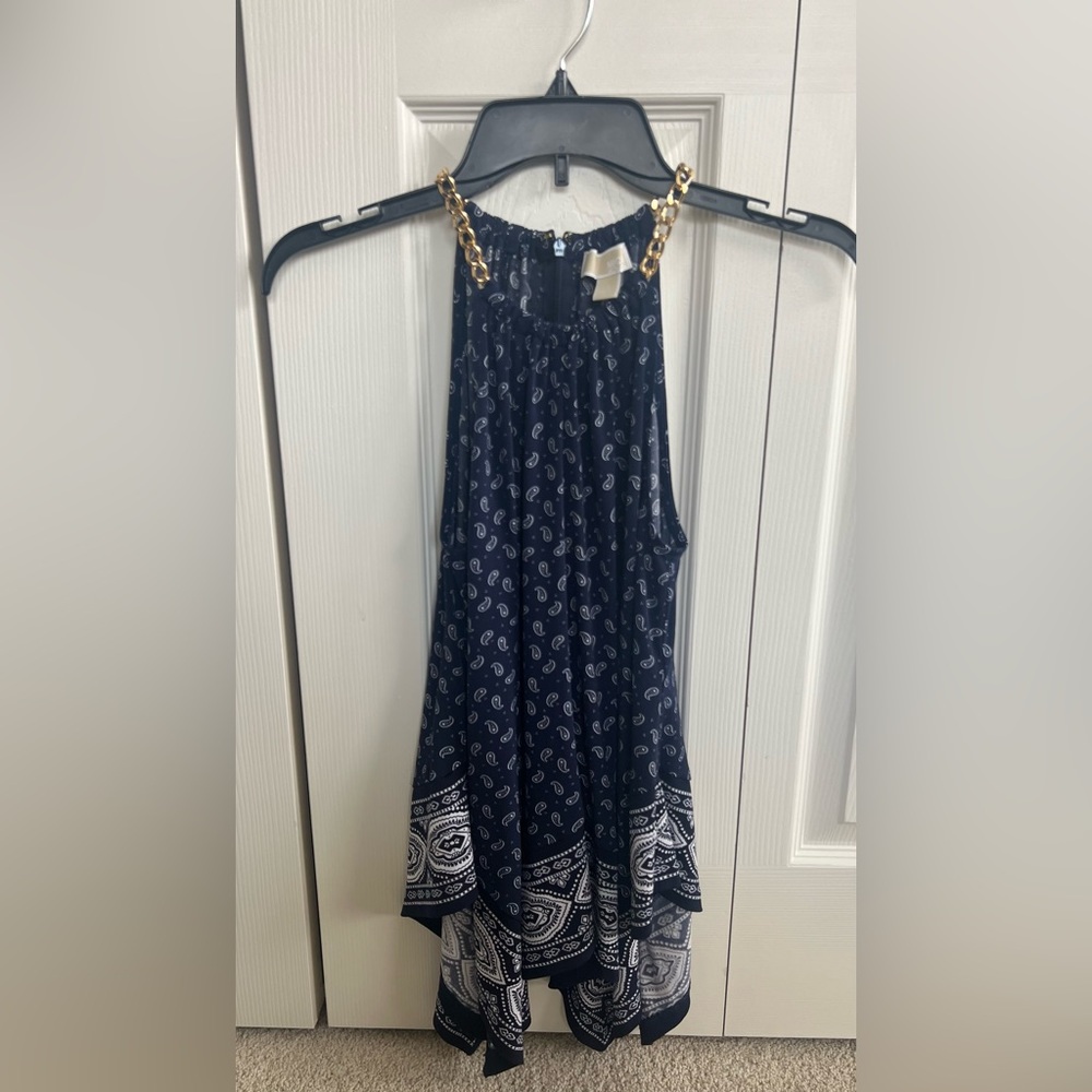 Michael Kors Sleeveless Shirt w/Gold Chain Accent Women’s Size Small